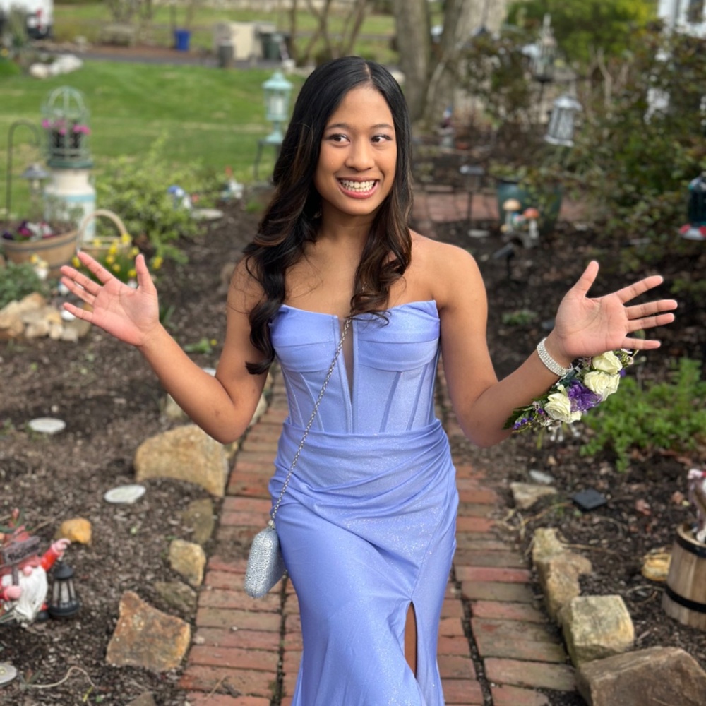 Amarra Strapless Lavender Prom Gown STUNNING